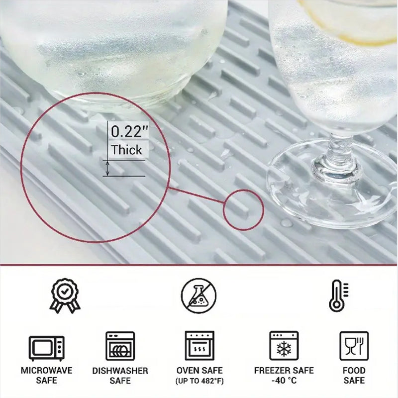 Silicone Drying Mat For Kitchen Counter