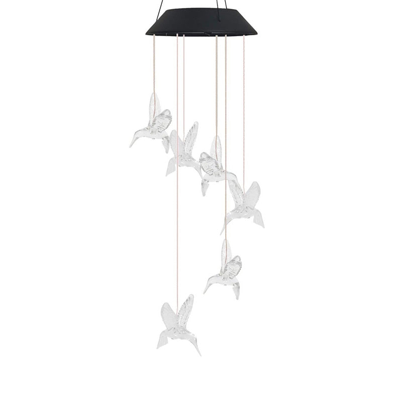 Solar-Powered Hummingbird Wind Chime