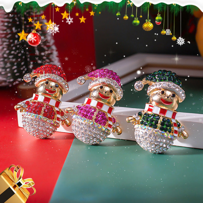 Christmas Snowman Brooch