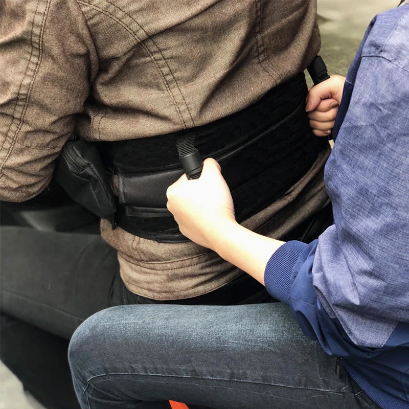 Motorcycle Passenger Safety Belt System