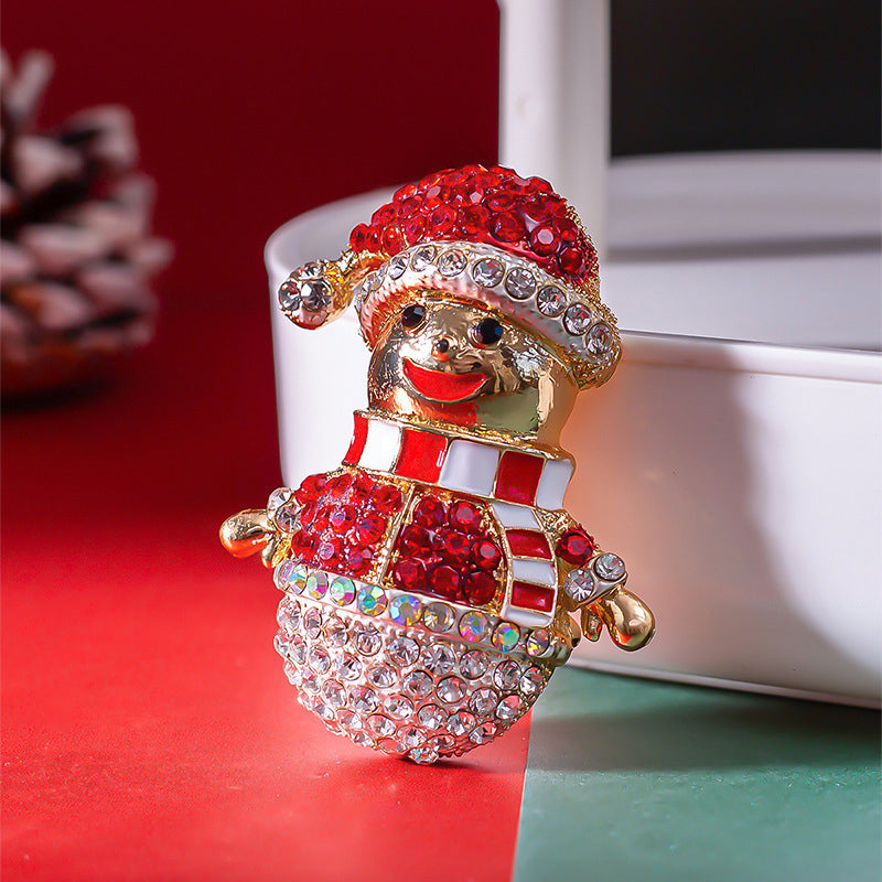 Christmas Snowman Brooch