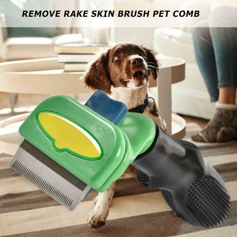Pet hair removal brush