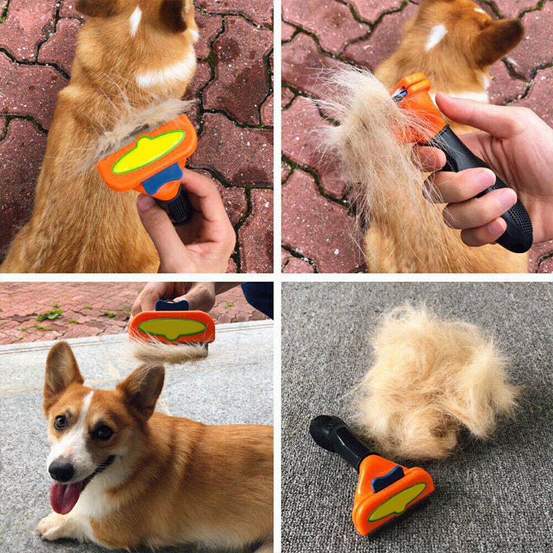 Pet hair removal brush