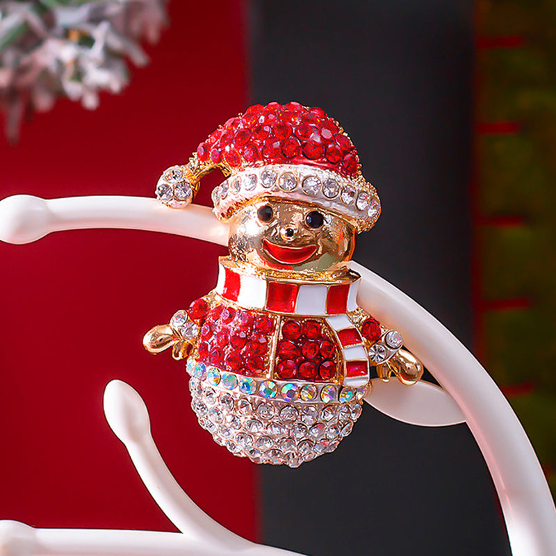 Christmas Snowman Brooch