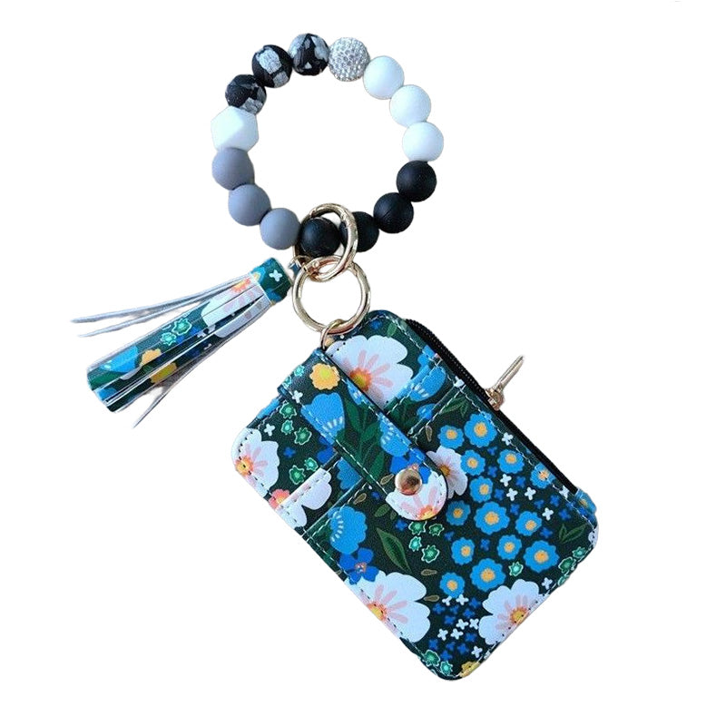 Boho Credit Card Holder Keychain Bracelet