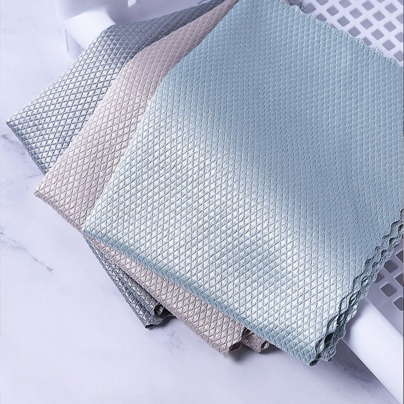 Fish Scale Microfiber Polishing Cleaning Cloth 5 Pcs