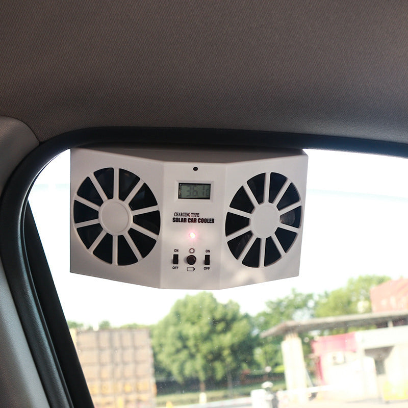 Sakerplus Car Solar Powered Window Exhaust Fan