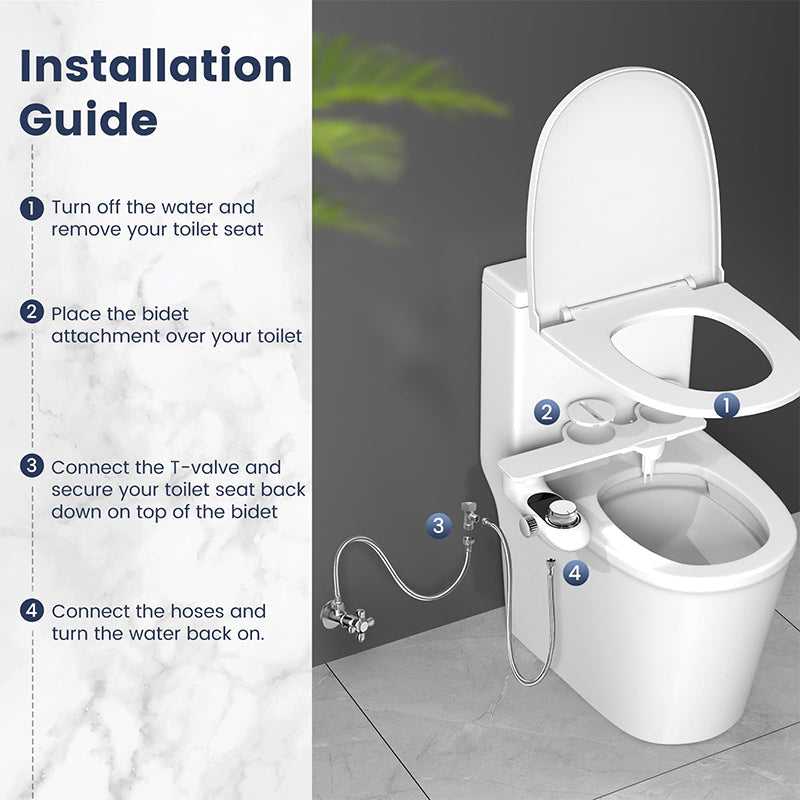 Bidet Attachment for Toilet with Filters