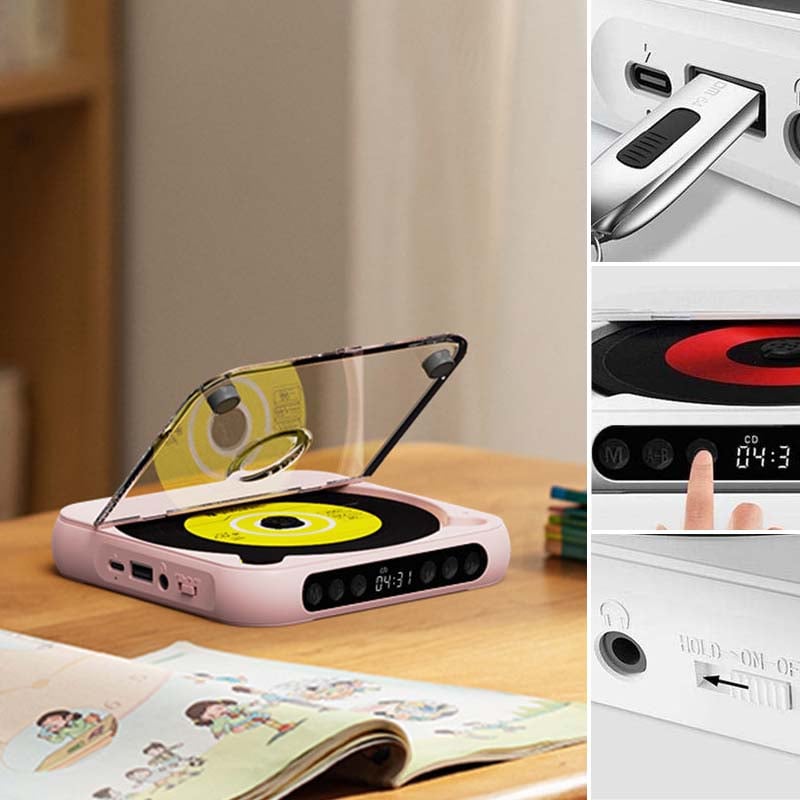 Portable Bluetooth-compatible CD Player