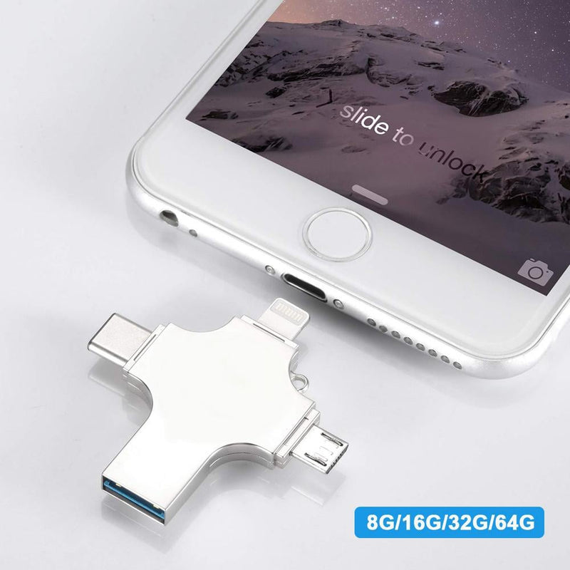 4 in 1 USB Reader And Flash Drive... Connect And Store Everything On A Single Piece