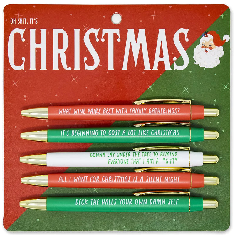 5pcs Christmas Multicolor Ballpoint Pens