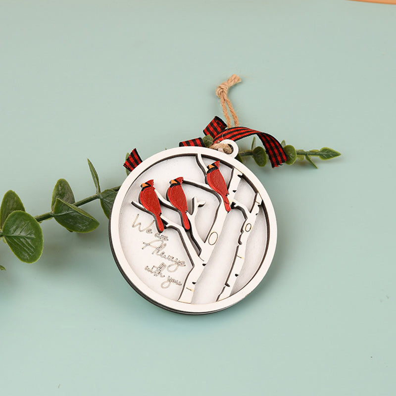 Handmade Memorial Ornament With Cardinals