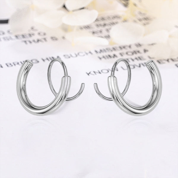 Double Twist Spiral Earrings