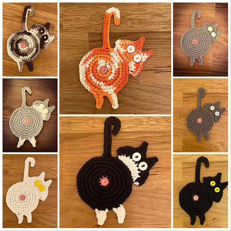 🎄Pre-sale for seven days🐱Cat Butt Coasters🎉