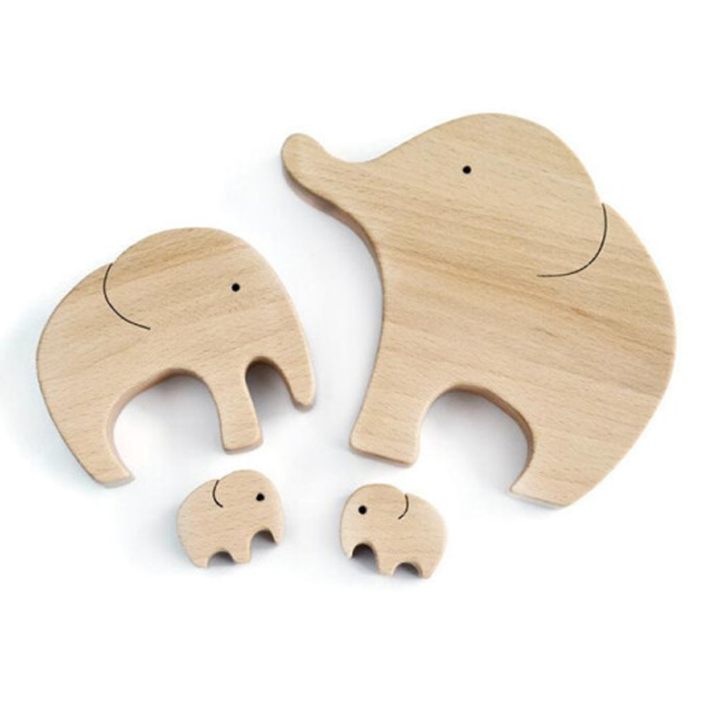Creative Wooden Elephant Ornament