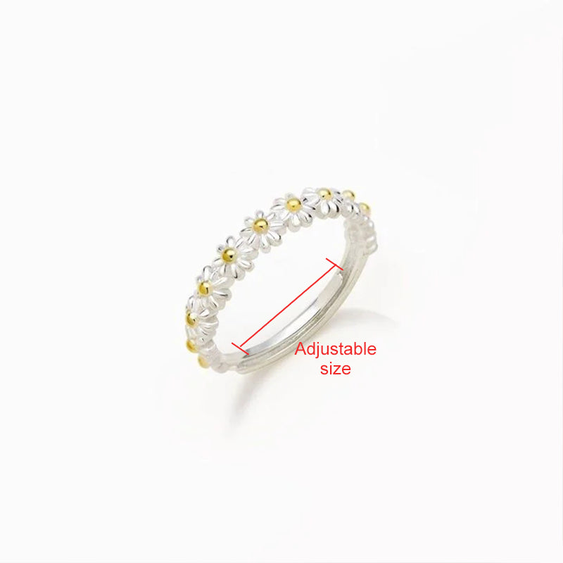 Adjustable Little Daisy Ring