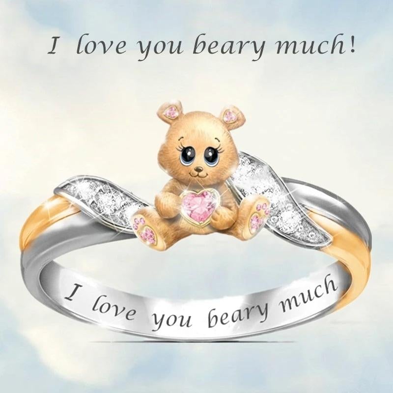 Cute Animal Rings Internal Lettering