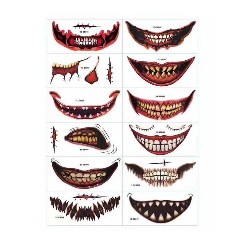 Halloween Horror Party Tattoo Stickers