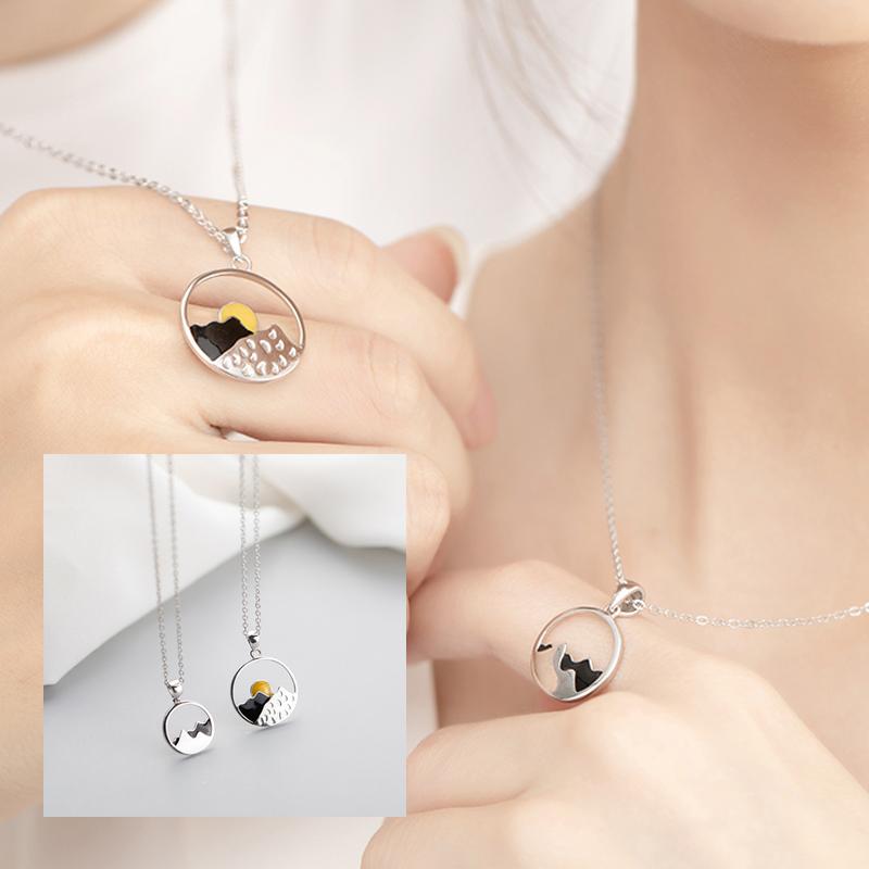 Sunrise and Sunset Couple Necklace