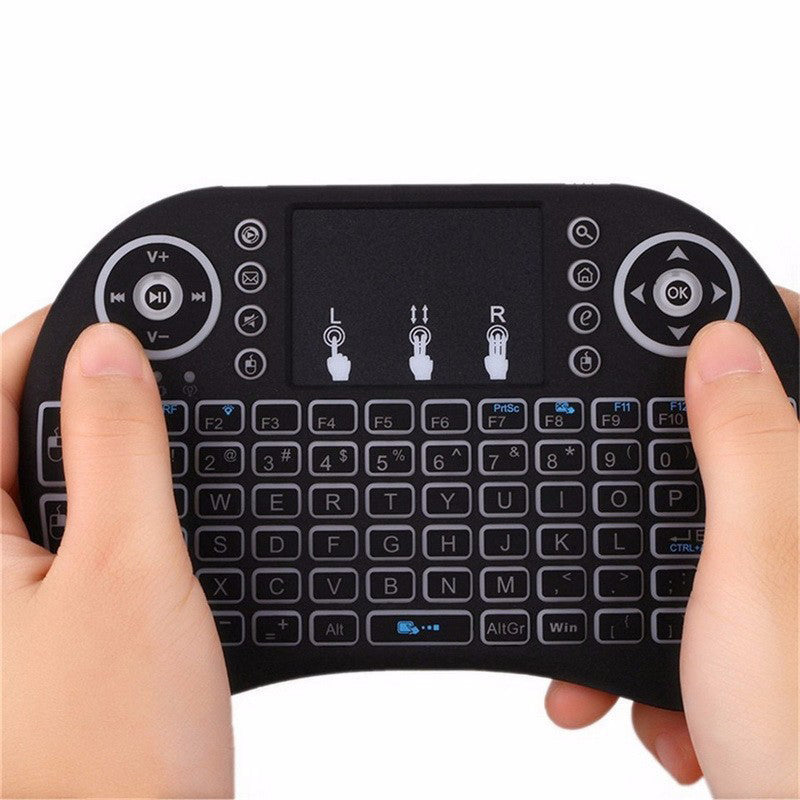 i8 Mini Wireless Tri-Color Backlit Running Keyboard