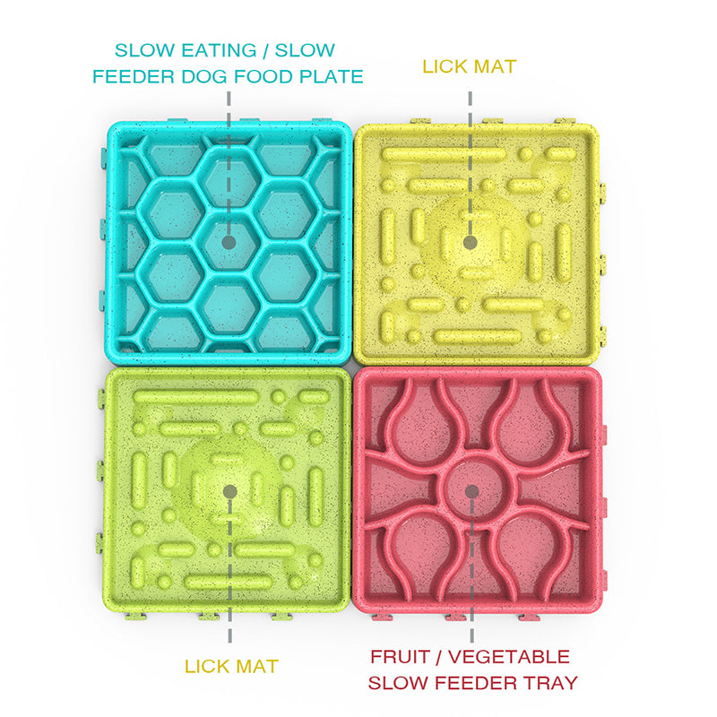 Removable Anti-Choking Slow Food Dish for Dogs