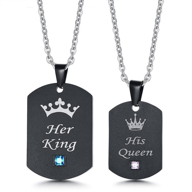 Romantic Her King & His Queen Necklace
