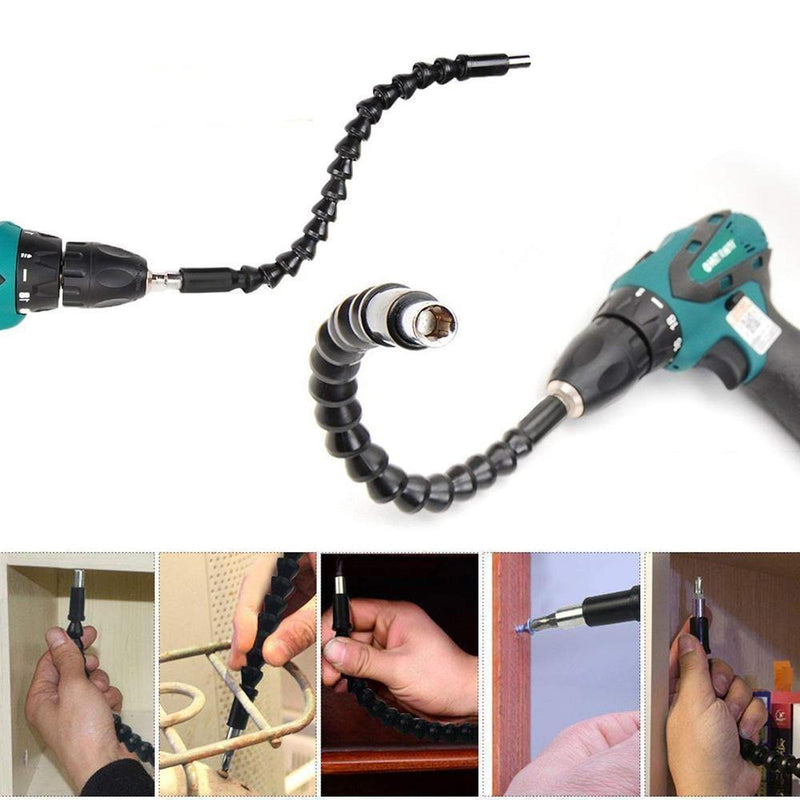 Flexible Drill Bit Extension with Screw Drill Bit Holder