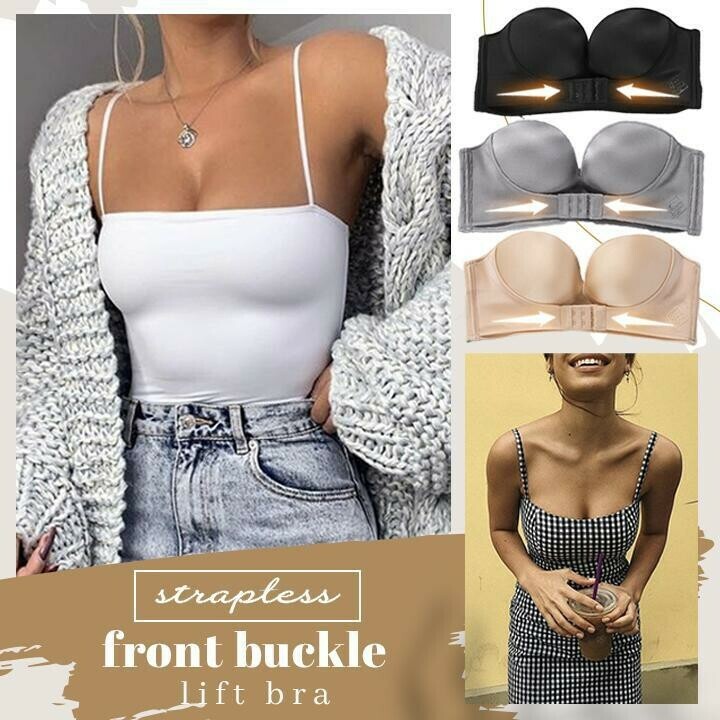 Strapless Front Buckle Lift Bra