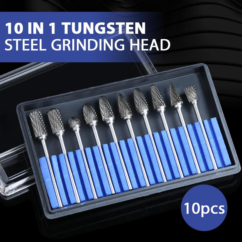 10 in 1 Tungsten Steel Grinding Head ( 10PCS )