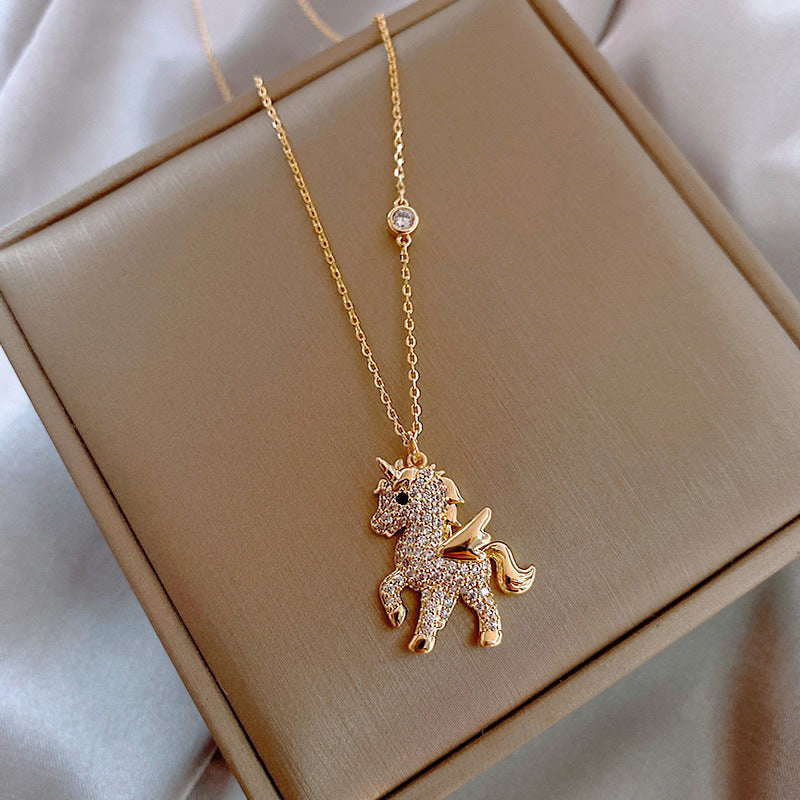 Angel Pony Pendant Necklace