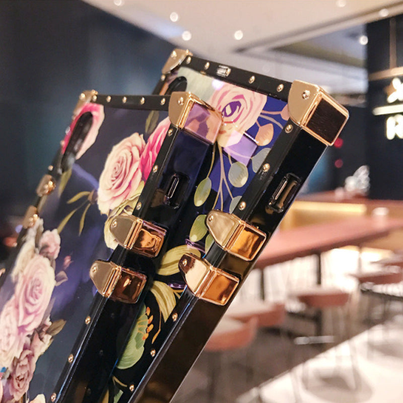 Luxury Blue Light Flower Phone Case For Iphone
