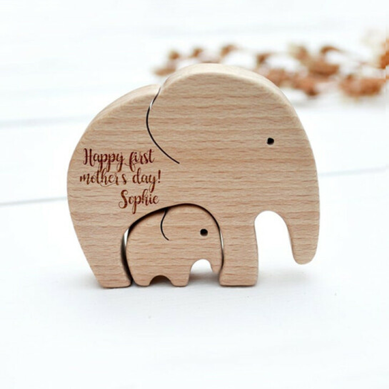 Creative Wooden Elephant Ornament