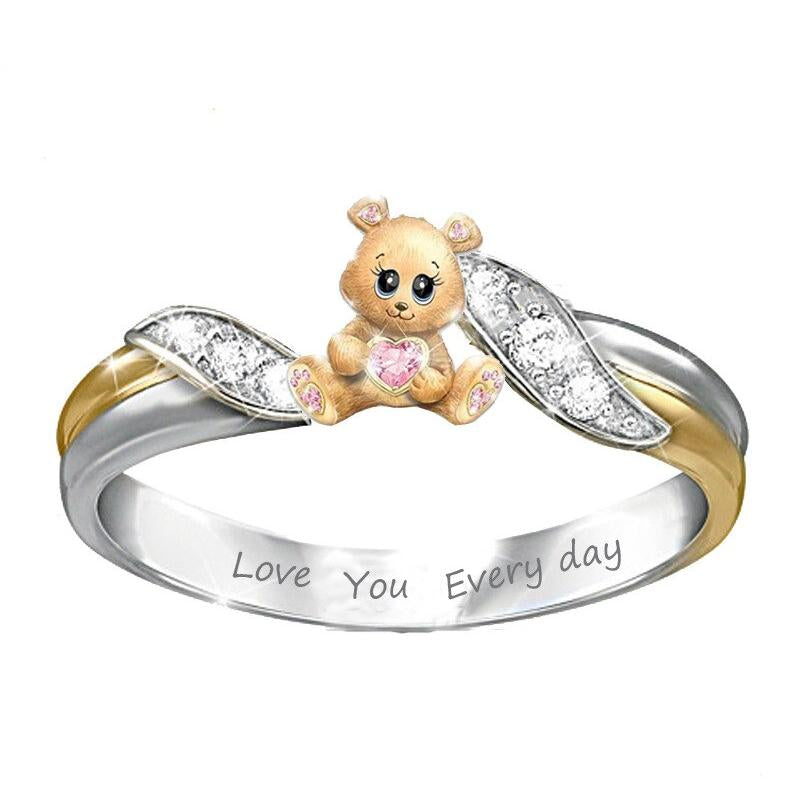 Cute Animal Rings Internal Lettering