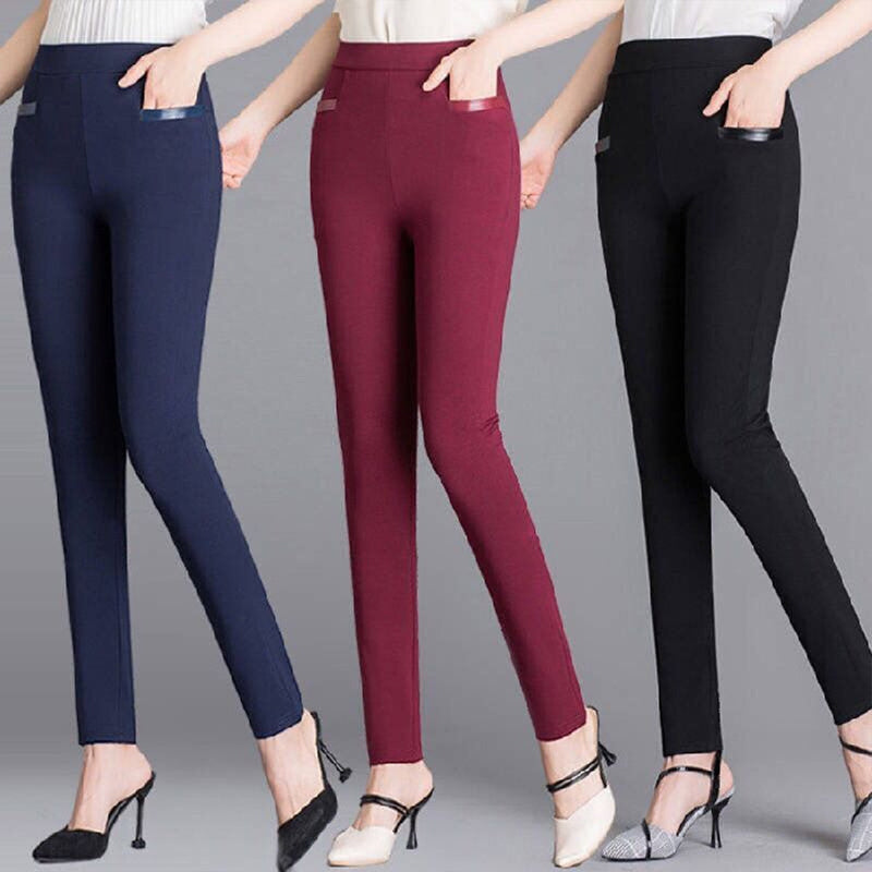 Thin High-Waisted Nine-Quarter Chinos