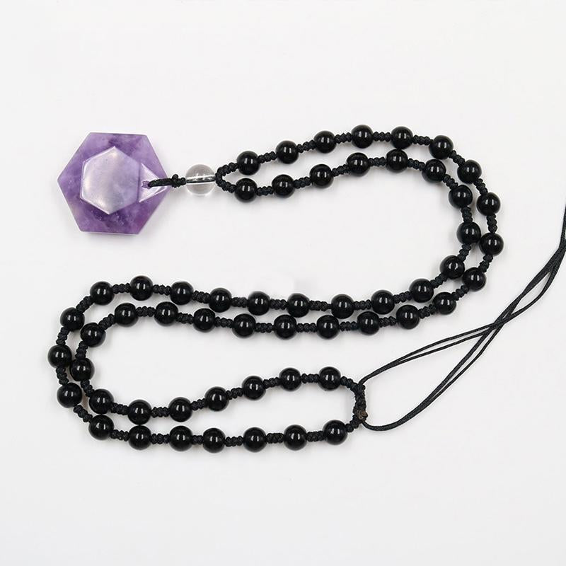 Healing Hexagonal Crystal Pendant Necklace