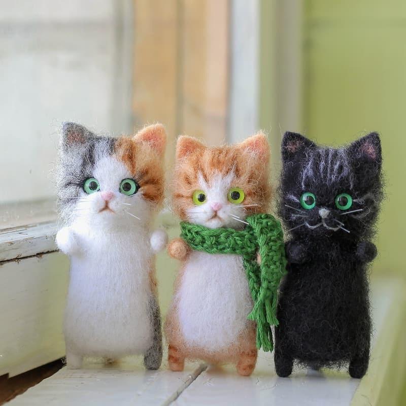 DIY Cat Wool Felt Gift For Cat Lovers