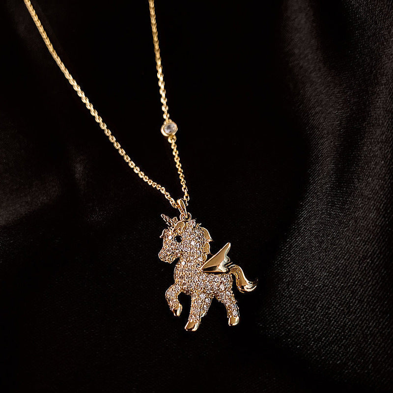 Angel Pony Pendant Necklace