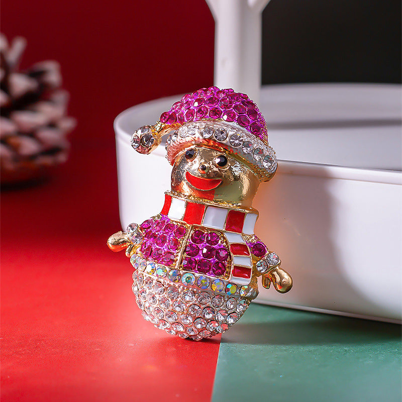 Christmas Snowman Brooch