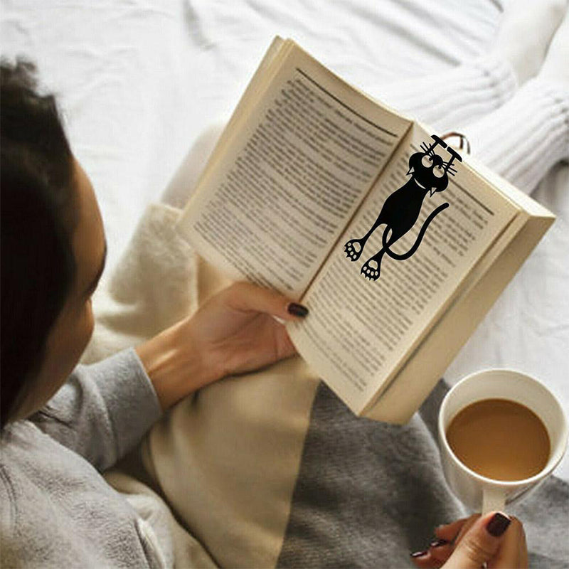 Creative Black Kitten Hollowed Out Bookmark