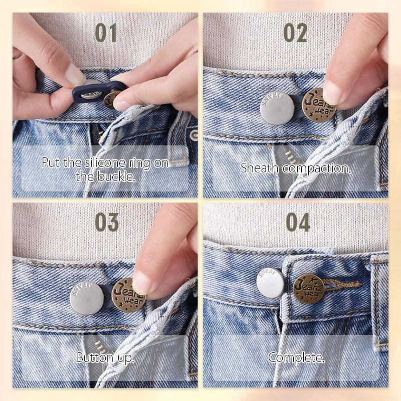 Jeans Retractable Buttons Extension Buckle