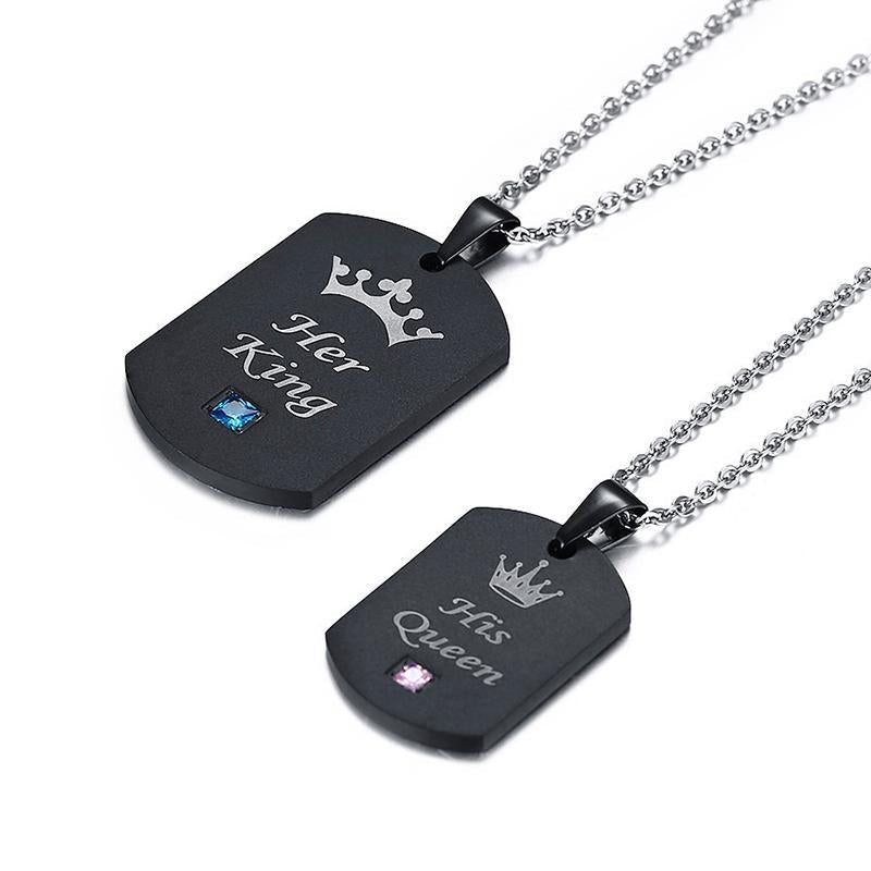 Romantic Her King & His Queen Necklace