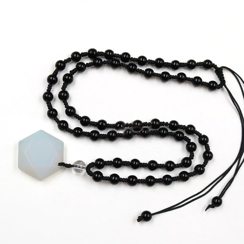 Healing Hexagonal Crystal Pendant Necklace