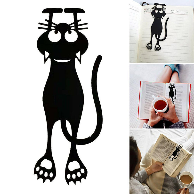Creative Black Kitten Hollowed Out Bookmark