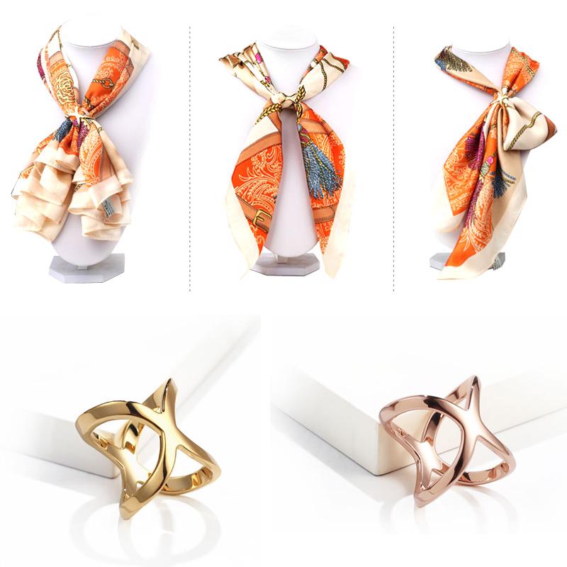 Elegant Scarf Buckle Ring