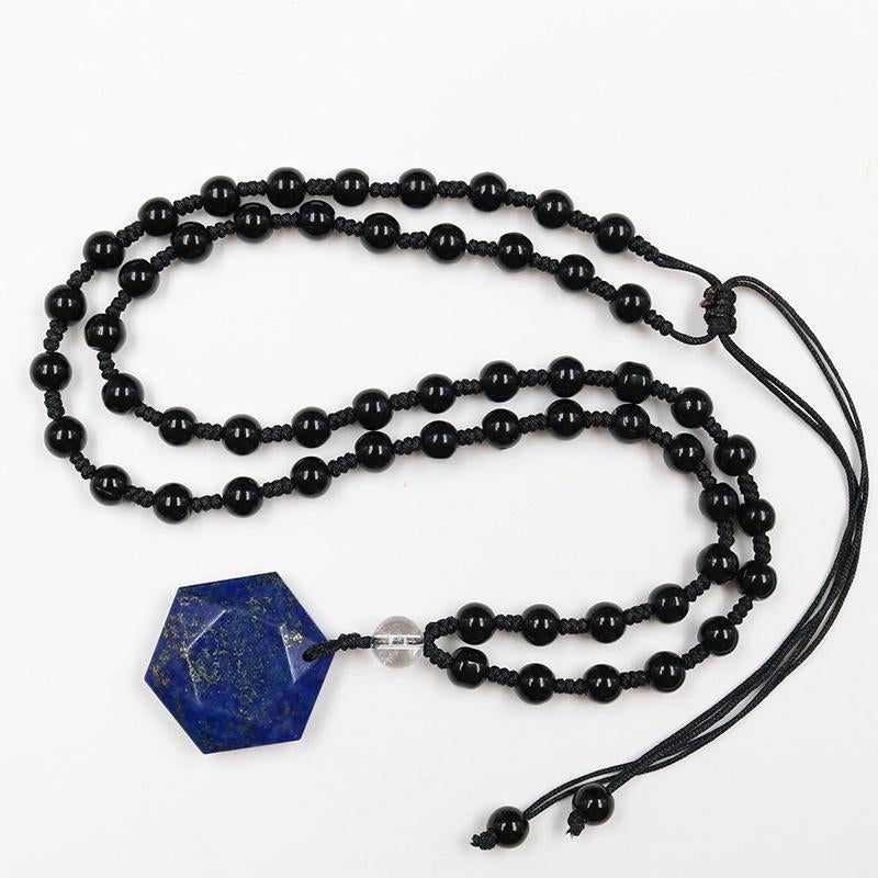 Healing Hexagonal Crystal Pendant Necklace