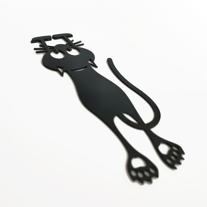 Creative Black Kitten Hollowed Out Bookmark