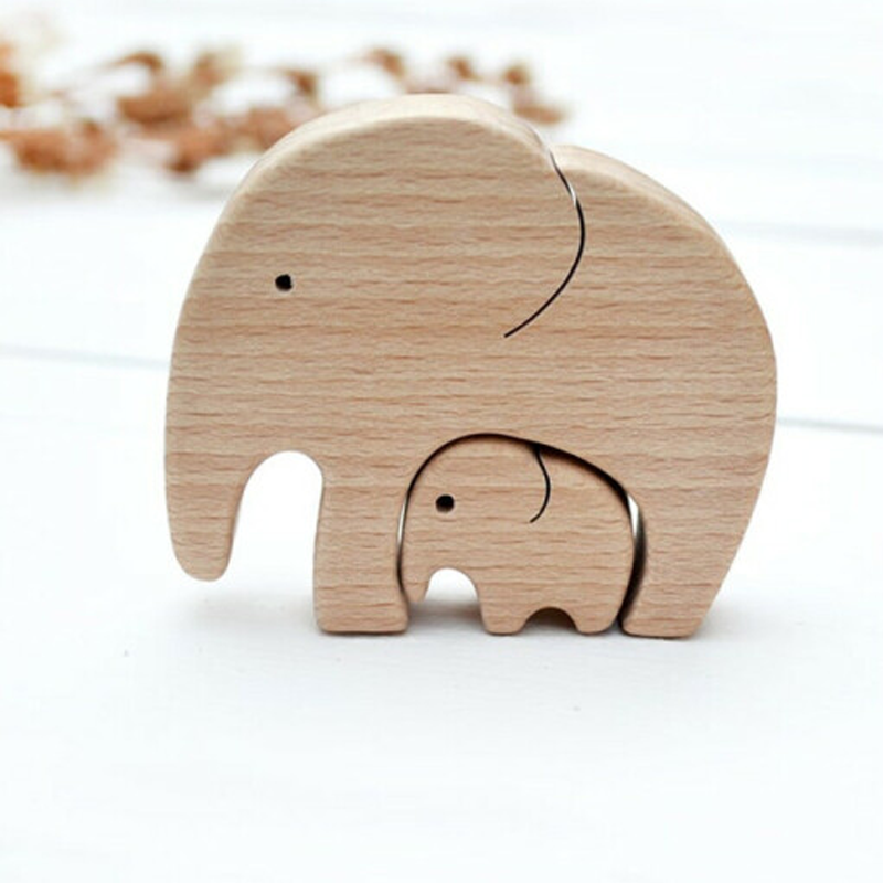 Creative Wooden Elephant Ornament