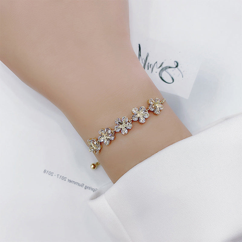 Zirconia petal bracelet