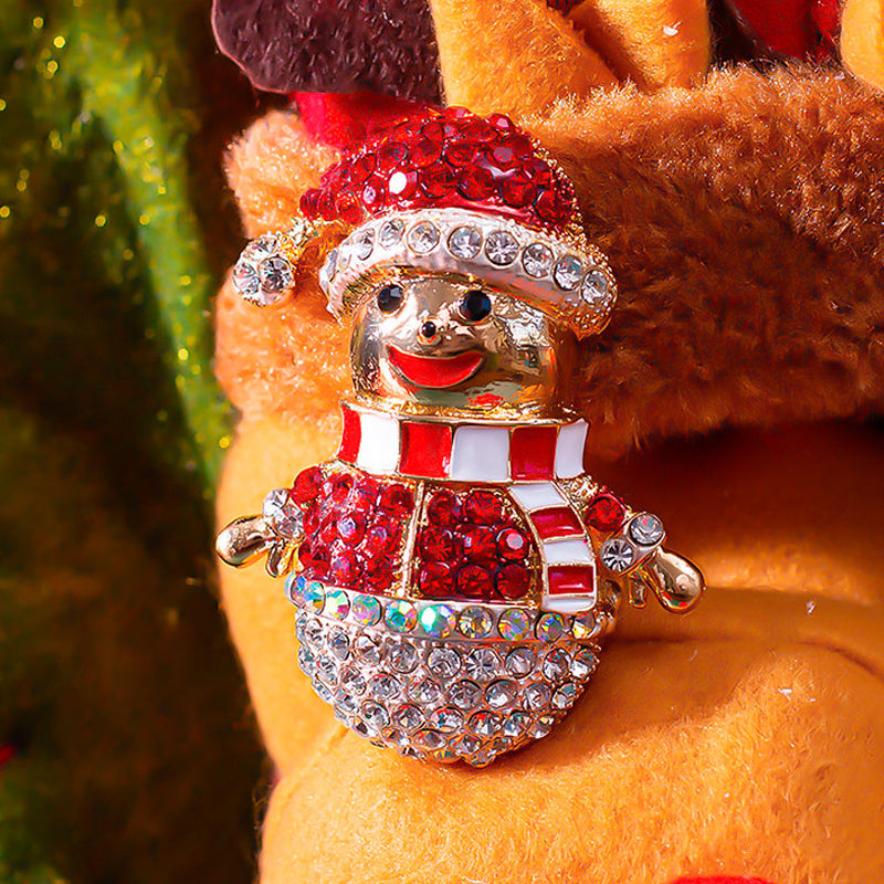 Christmas Snowman Brooch
