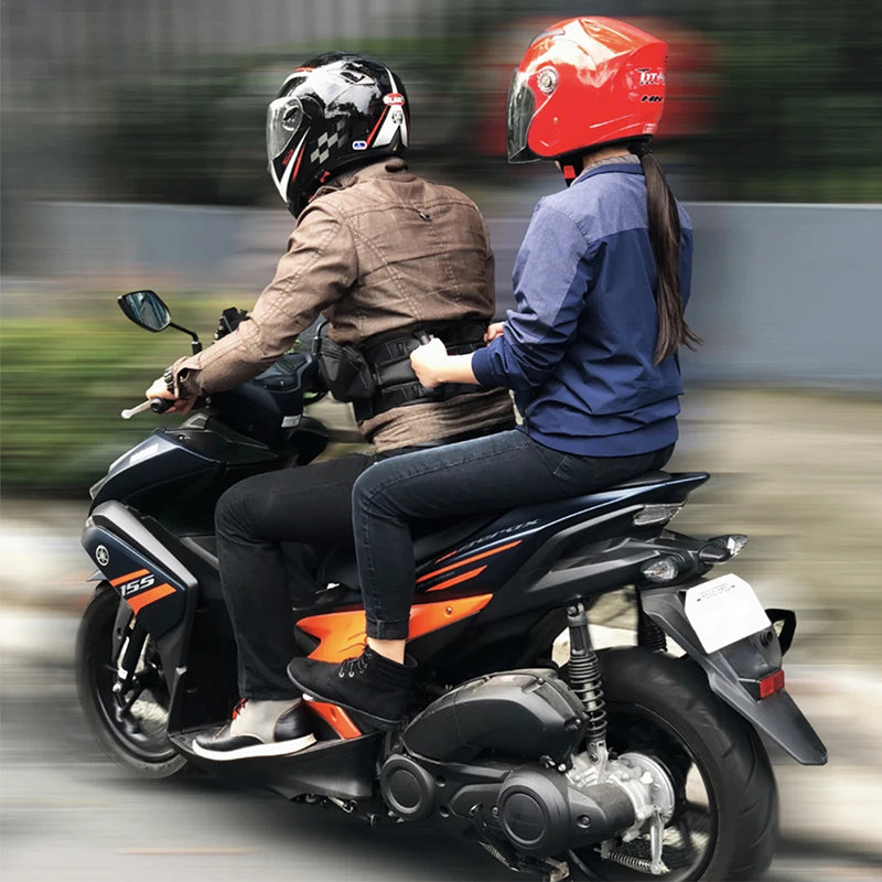 Motorcycle Passenger Safety Belt System